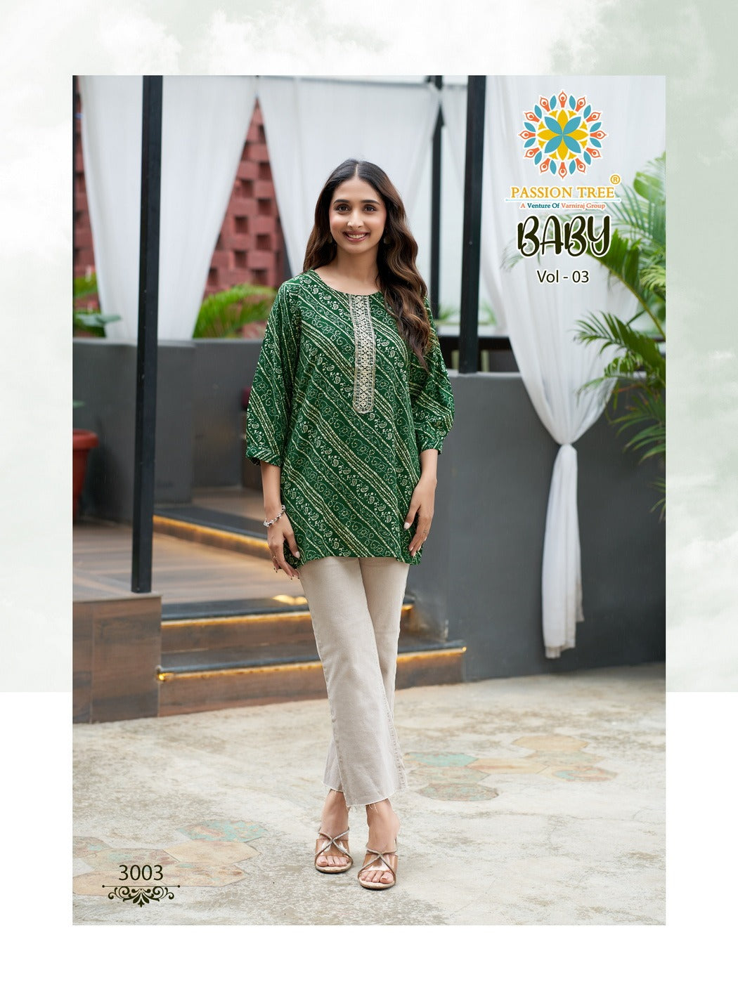 Baby Vol 3 Passion Tree Reyon Short Kurtis Supplier Ahmedabad