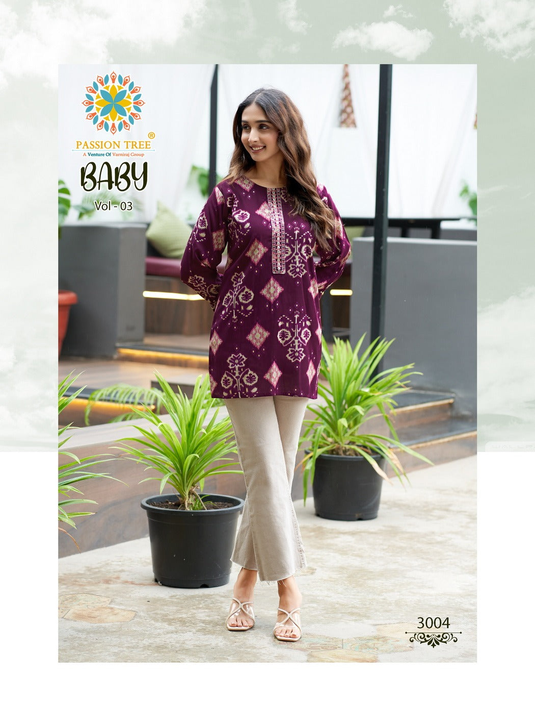 Baby Vol 3 Passion Tree Reyon Short Kurtis Supplier Ahmedabad