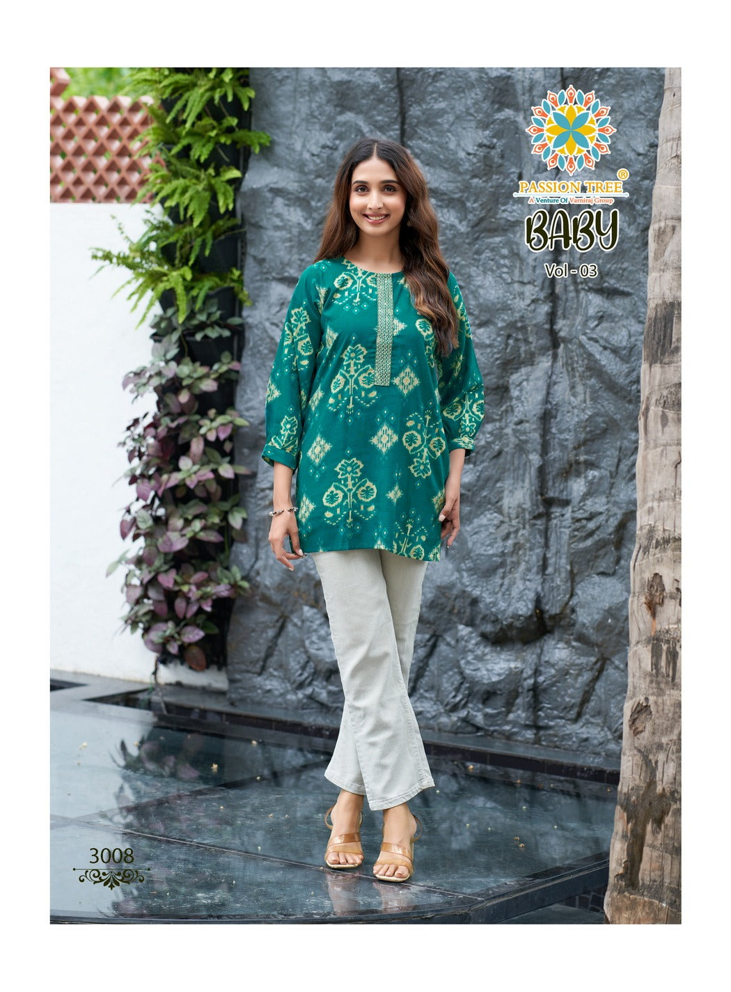 Baby Vol 3 Passion Tree Reyon Short Kurtis Supplier Ahmedabad