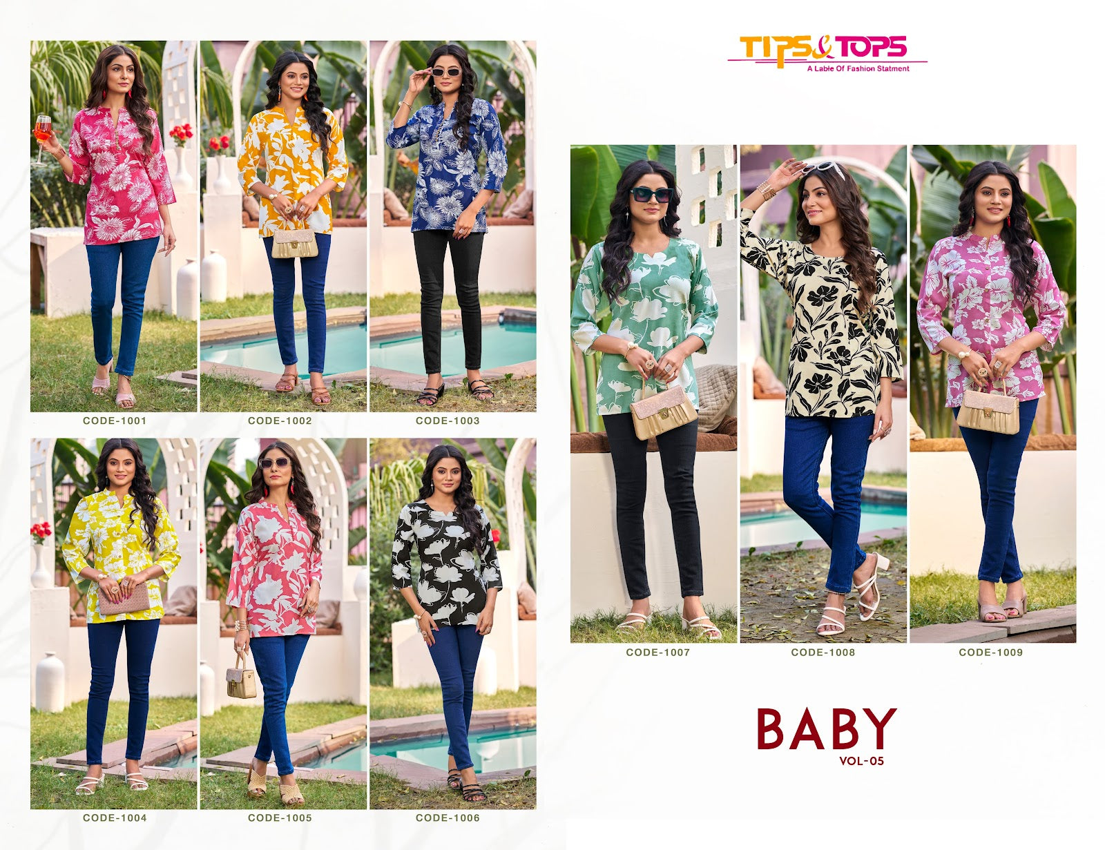 Baby Vol 5 Tips Tops Rayon Fancy Tops Wholesaler Gujarat