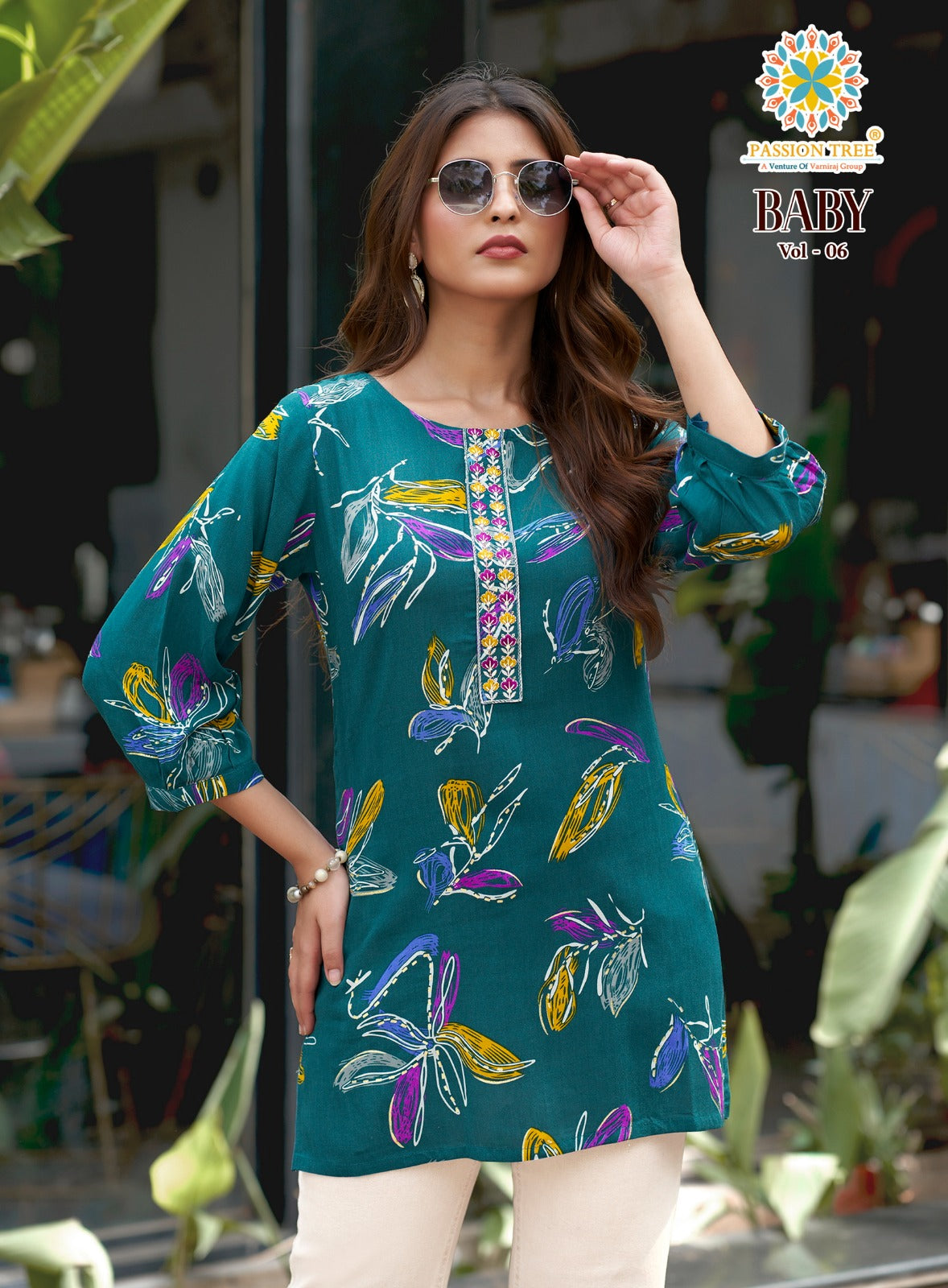 Baby Vol 6 Passion Tree Heavy Reyon Short Kurtis Manufacturer India