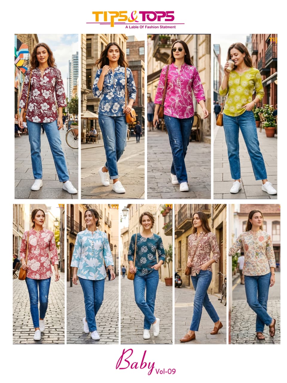 Baby Vol 9 Tips Tops Reyon Stylish Short Tops Exporter Ahmedabad