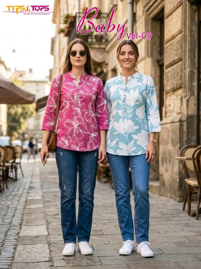 Baby Vol 9 Tips Tops Reyon Stylish Short Tops Exporter Ahmedabad