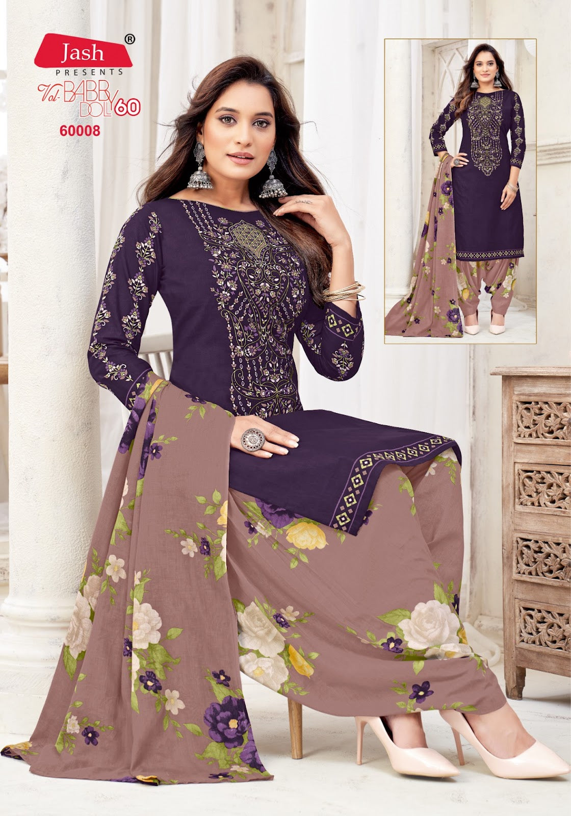 Babydoll Vol 60 Jash Cotton Karachi Salwar Suits Wholesaler India