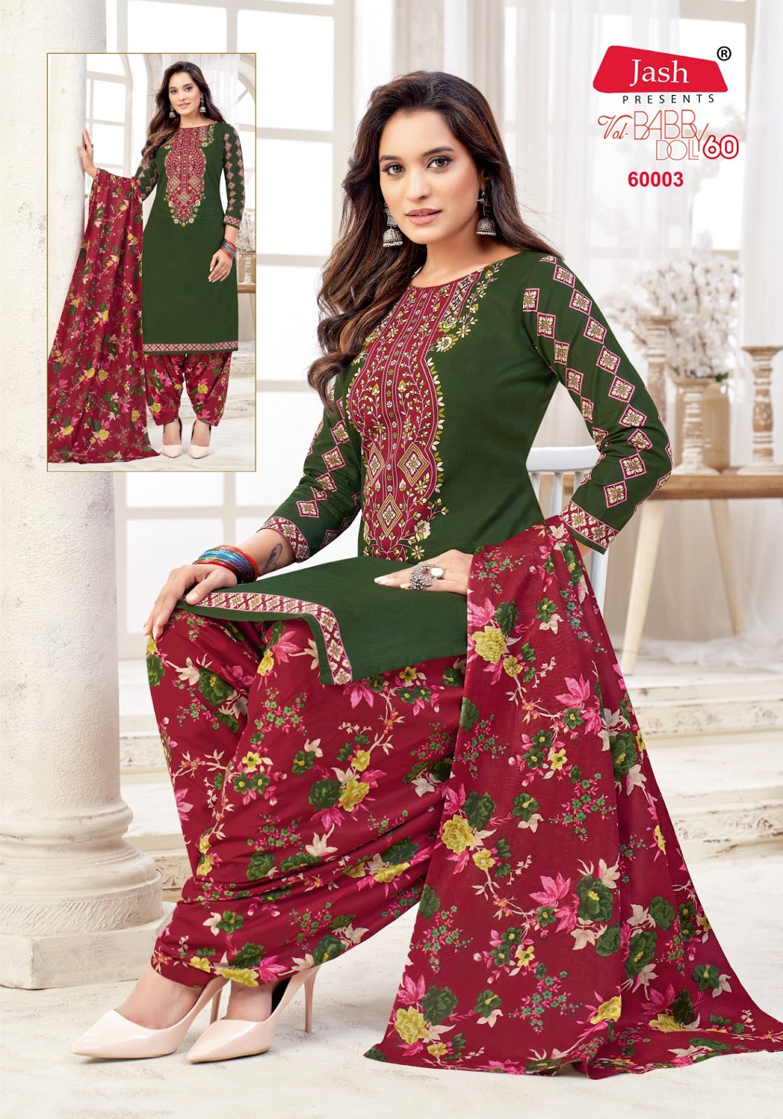 Babydoll Vol 60 Jash Cotton Karachi Salwar Suits Wholesaler India