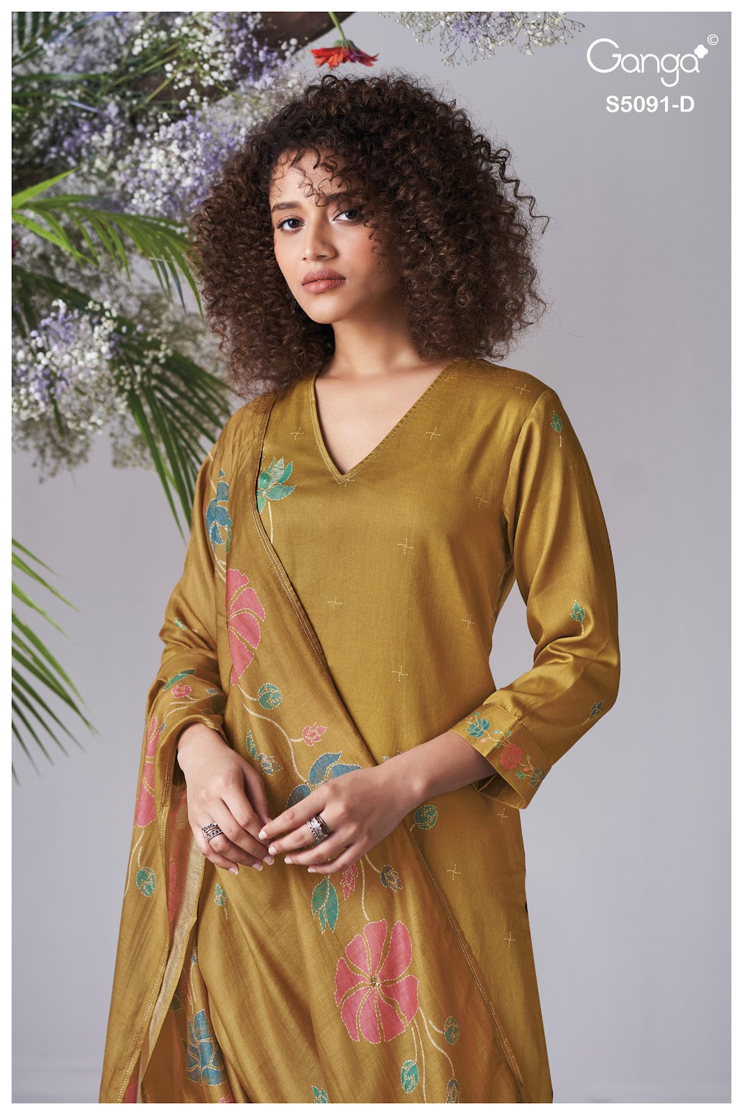 Baerin S5091 Ganga Cotton Satin Plazzo Style Suits Manufacturer India