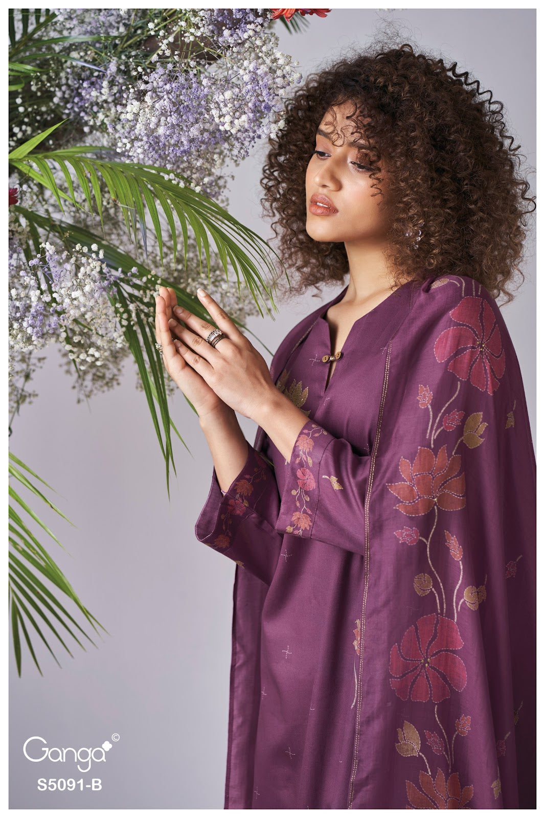 Baerin S5091 Ganga Cotton Satin Plazzo Style Suits Manufacturer India