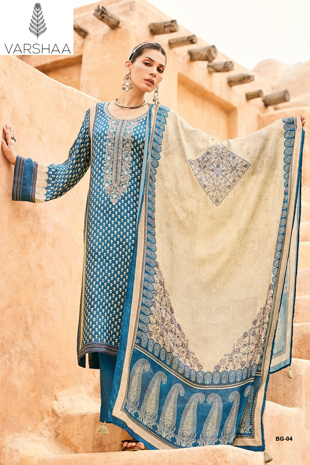 Bagh 2 Varshaa Viscose Muslin Pant Style Suits Wholesaler India