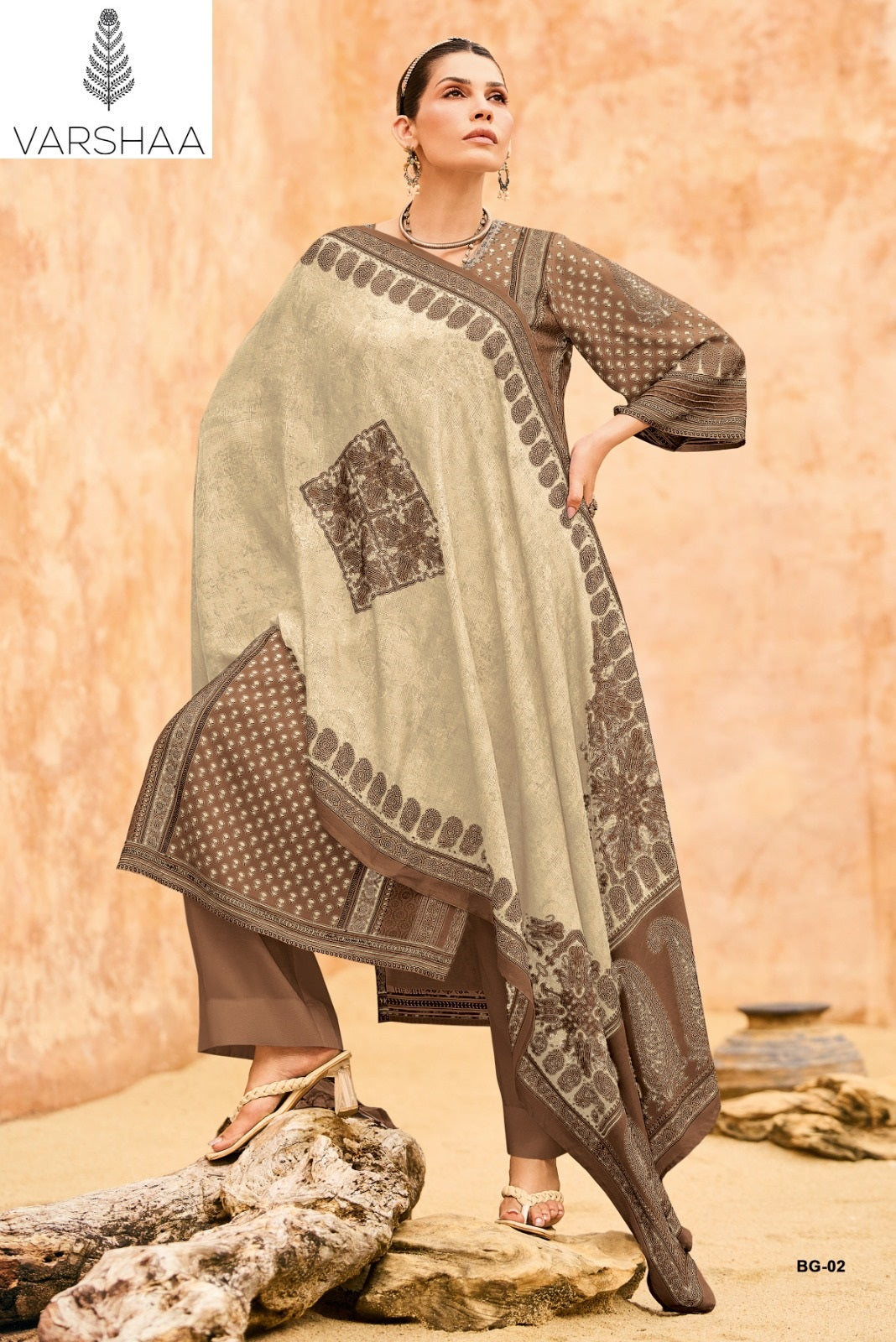 Bagh 2 Varshaa Viscose Muslin Pant Style Suits Wholesaler India