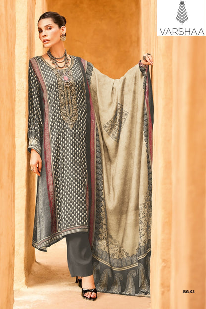 Bagh 2 Varshaa Viscose Muslin Pant Style Suits Wholesaler India
