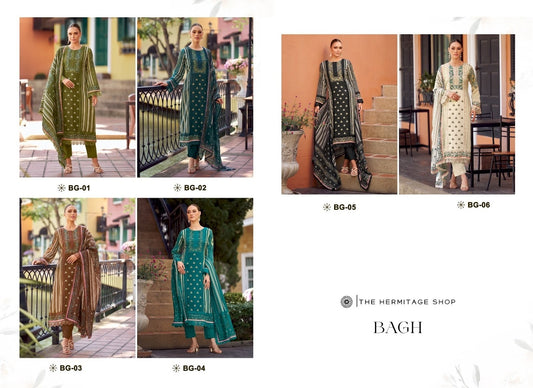 Bagh Edition 2 The Hermitage Shop Jam Satin Karachi Salwar Suits Manufacturer India