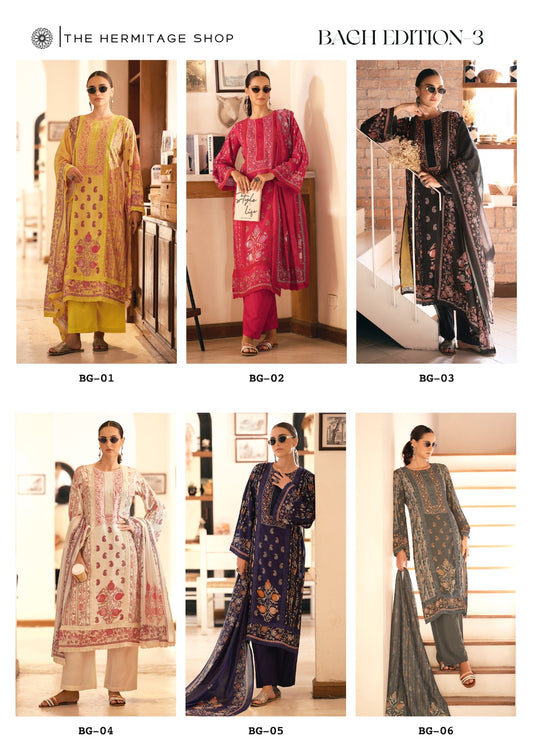 Bagh Edition 3 The Hermitage Shop Pure Lawn Karachi Salwar Suits Exporter Ahmedabad