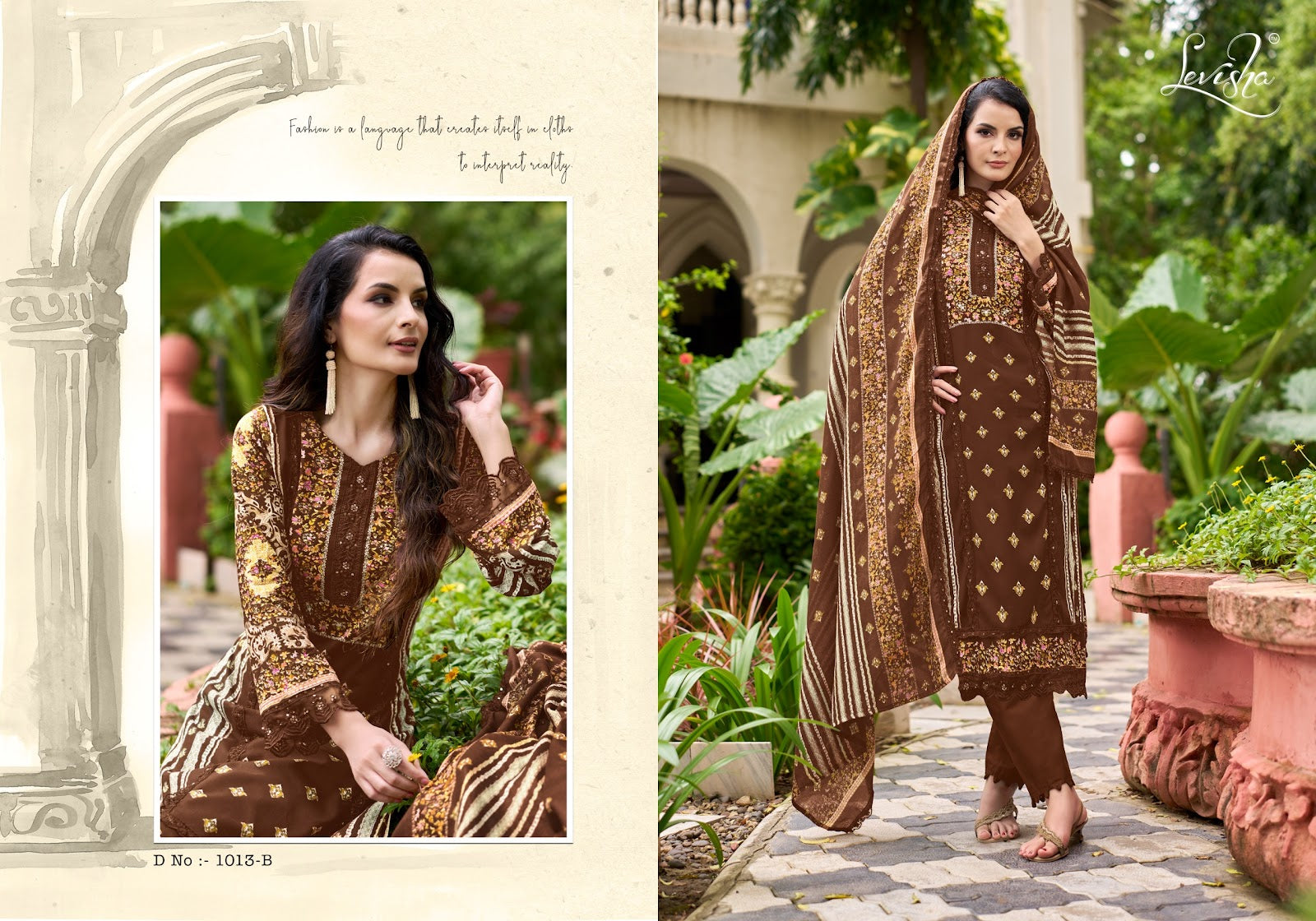 Bagh Levisha Reyon Karachi Salwar Suits Manufacturer Gujarat
