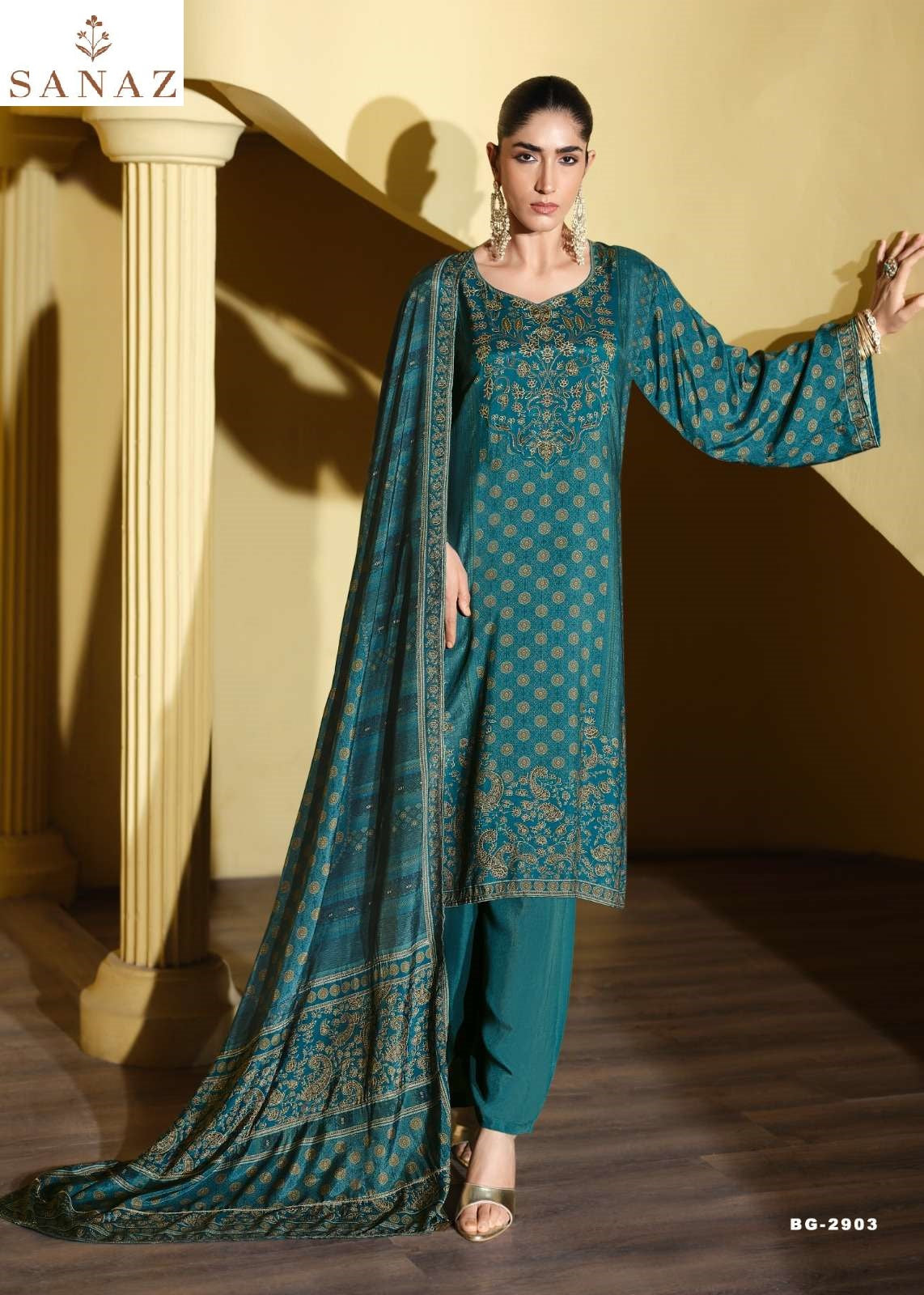 Bagh Sanaz Viscose Muslin Pant Style Suits Wholesale Rate