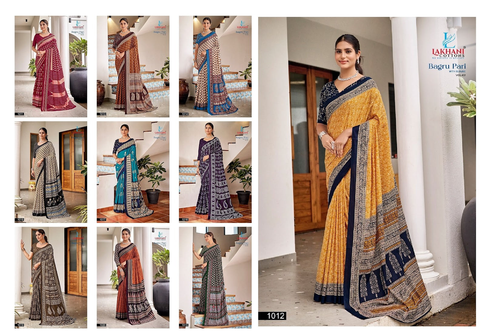 Bagru Pari Vol 2 Lakhani Cotton Sarees Supplier Ahmedabad