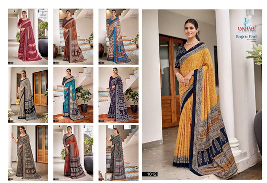 Bagru Pari Vol 2 Lakhani Cotton Sarees Supplier Ahmedabad