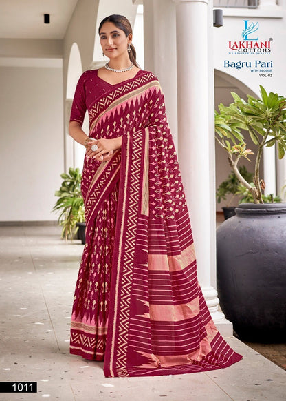 Bagru Pari Vol 2 Lakhani Cotton Sarees Supplier Ahmedabad