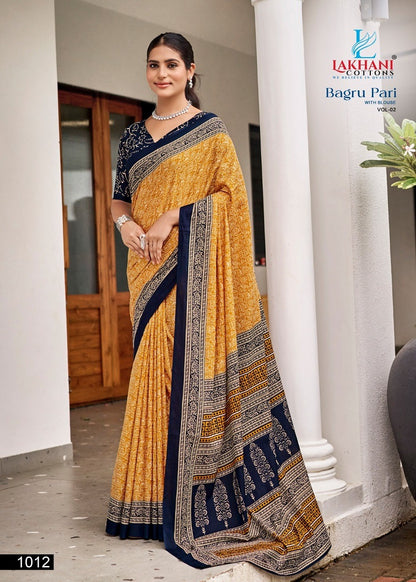Bagru Pari Vol 2 Lakhani Cotton Sarees Supplier Ahmedabad