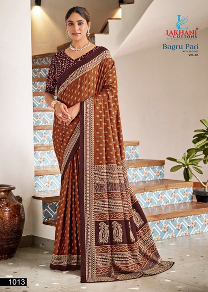 Bagru Pari Vol 2 Lakhani Cotton Sarees Supplier Ahmedabad
