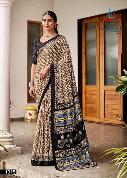 Bagru Pari Vol 2 Lakhani Cotton Sarees Supplier Ahmedabad