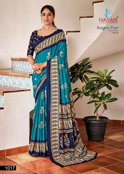 Bagru Pari Vol 2 Lakhani Cotton Sarees Supplier Ahmedabad