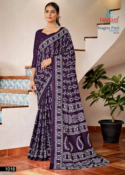 Bagru Pari Vol 2 Lakhani Cotton Sarees Supplier Ahmedabad