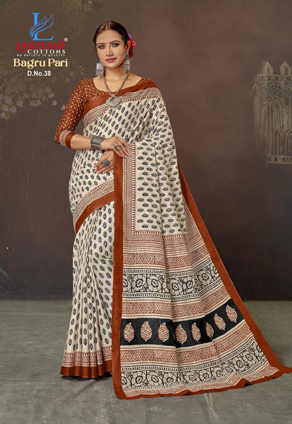 Bagru Pari Vol 4 Lakhani Cotton Sarees Manufacturer Ahmedabad