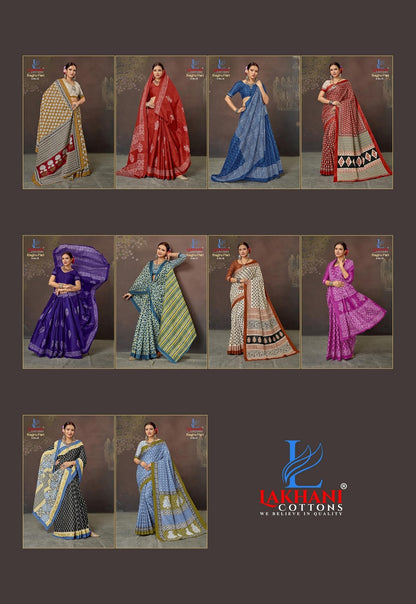 Bagru Pari Vol 4 Lakhani Cotton Sarees Manufacturer Ahmedabad
