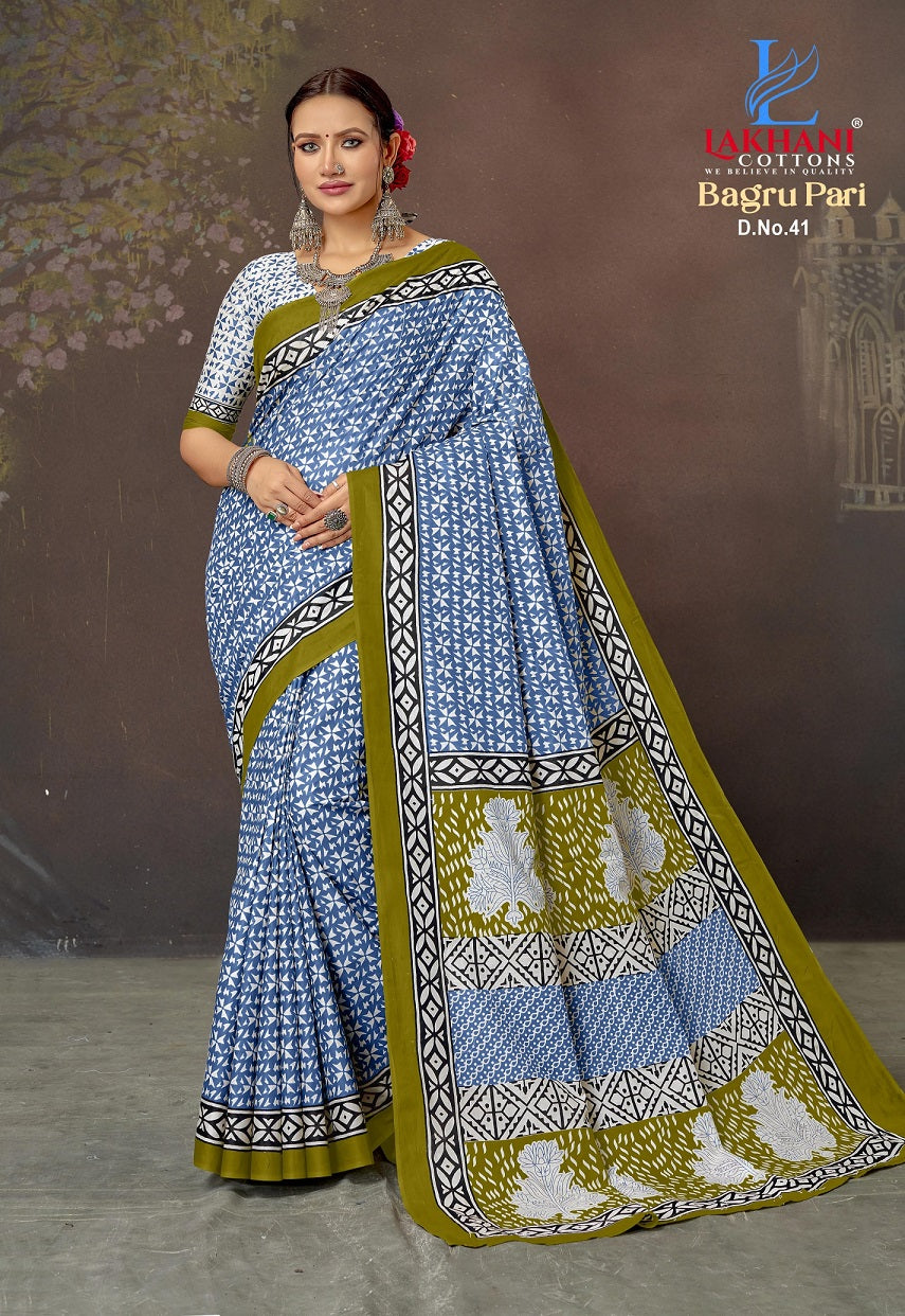 Bagru Pari Vol 4 Lakhani Cotton Sarees Manufacturer Ahmedabad