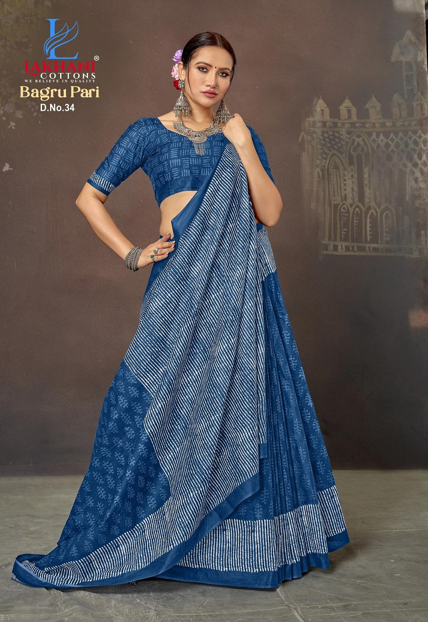 Bagru Pari Vol 4 Lakhani Cotton Sarees Manufacturer Ahmedabad