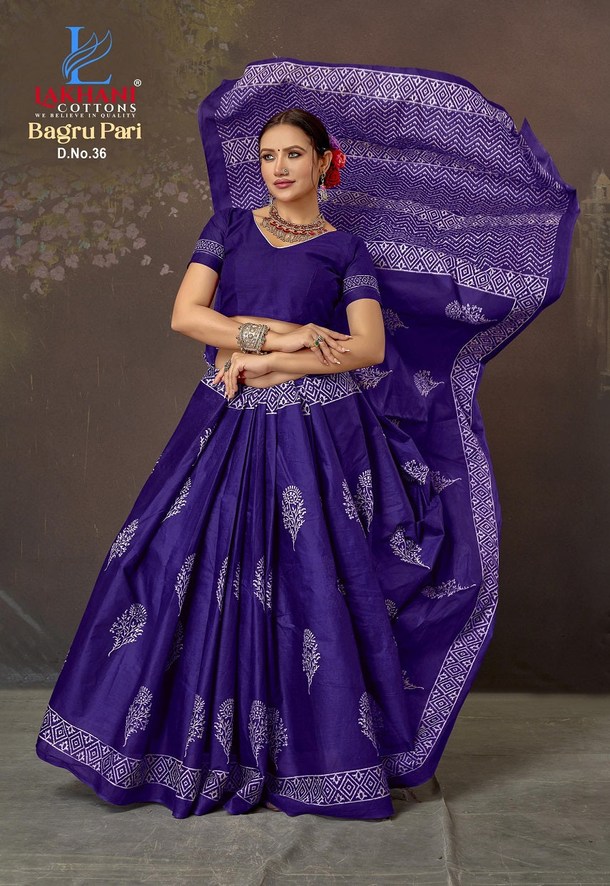 Bagru Pari Vol 4 Lakhani Cotton Sarees Manufacturer Ahmedabad