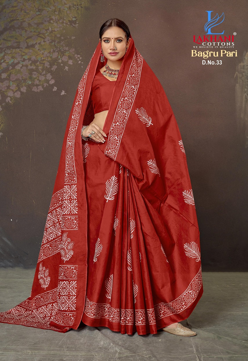 Bagru Pari Vol 4 Lakhani Cotton Sarees Manufacturer Ahmedabad