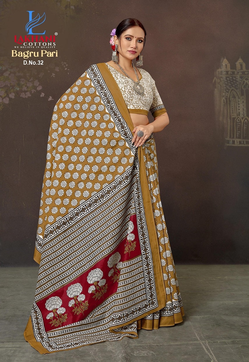 Bagru Pari Vol 4 Lakhani Cotton Sarees Manufacturer Ahmedabad