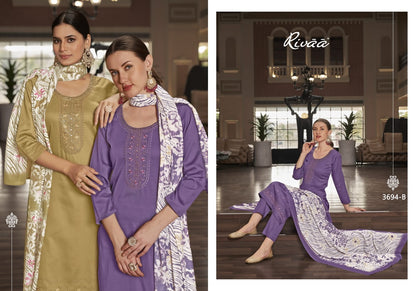 Bahaar 2 Rivaa Jam Satin Pant Style Suits Manufacturer Ahmedabad