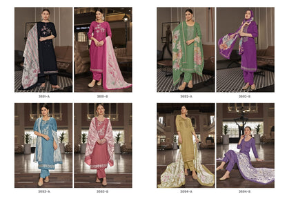 Bahaar 2 Rivaa Jam Satin Pant Style Suits Manufacturer Ahmedabad