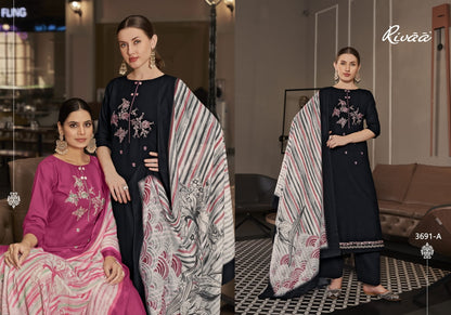 Bahaar 2 Rivaa Jam Satin Pant Style Suits Manufacturer Ahmedabad