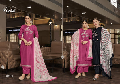 Bahaar 2 Rivaa Jam Satin Pant Style Suits Manufacturer Ahmedabad