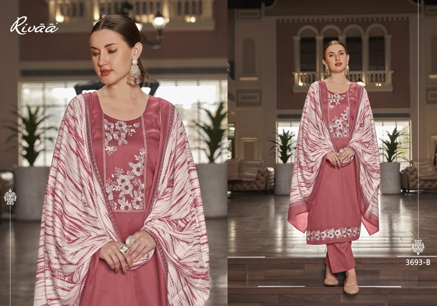 Bahaar 2 Rivaa Jam Satin Pant Style Suits Manufacturer Ahmedabad