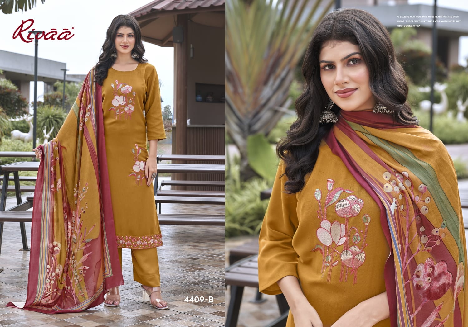 Bahaar 4 Rivaa Pashmina Suits Exporter