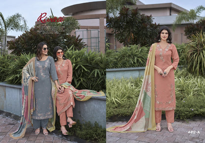 Bahaar 4 Rivaa Pashmina Suits Exporter