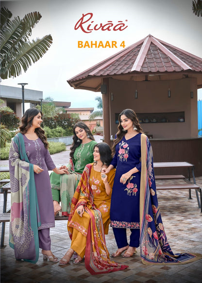 Bahaar 4 Rivaa Pashmina Suits Exporter