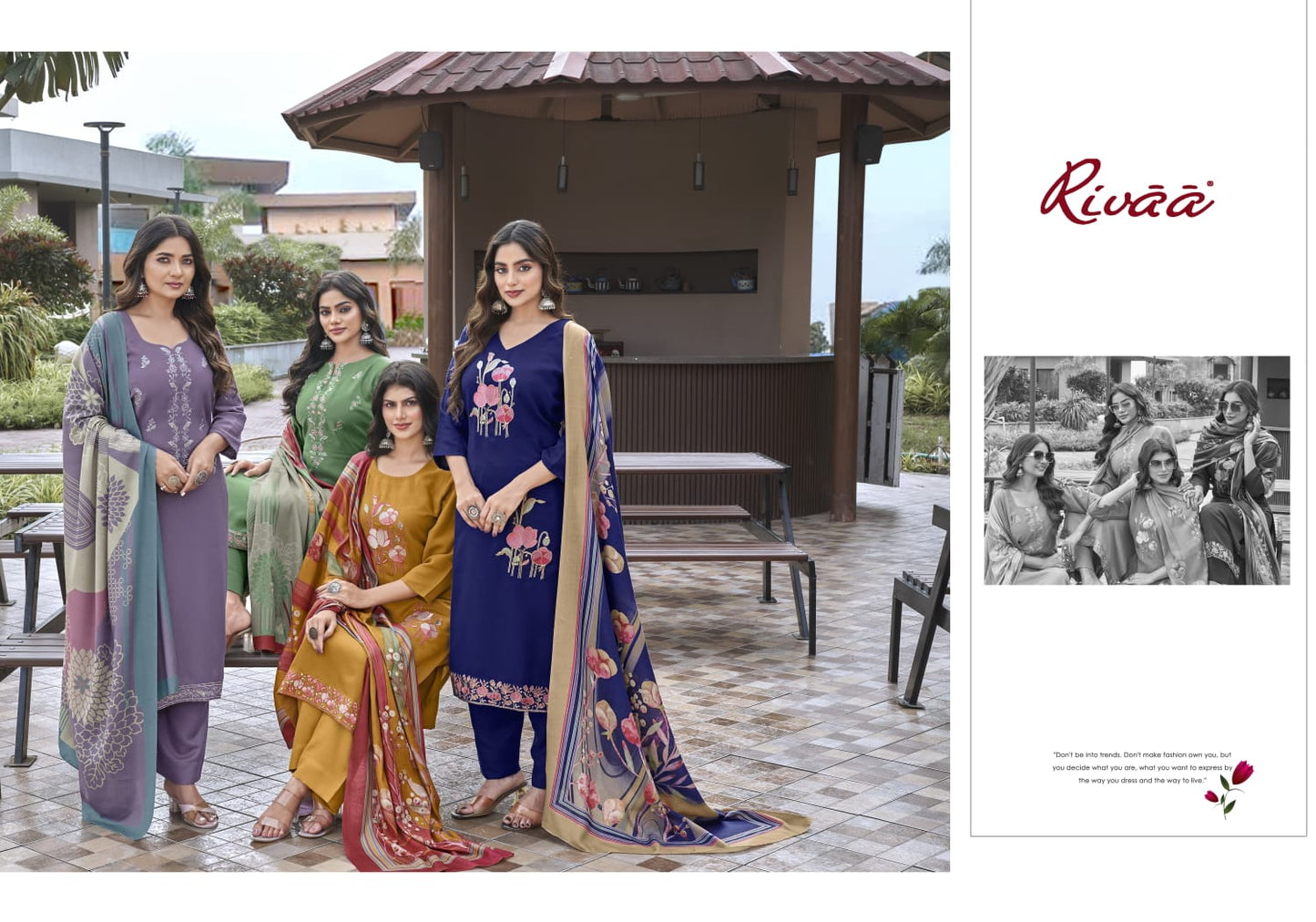 Bahaar 4 Rivaa Pashmina Suits Exporter