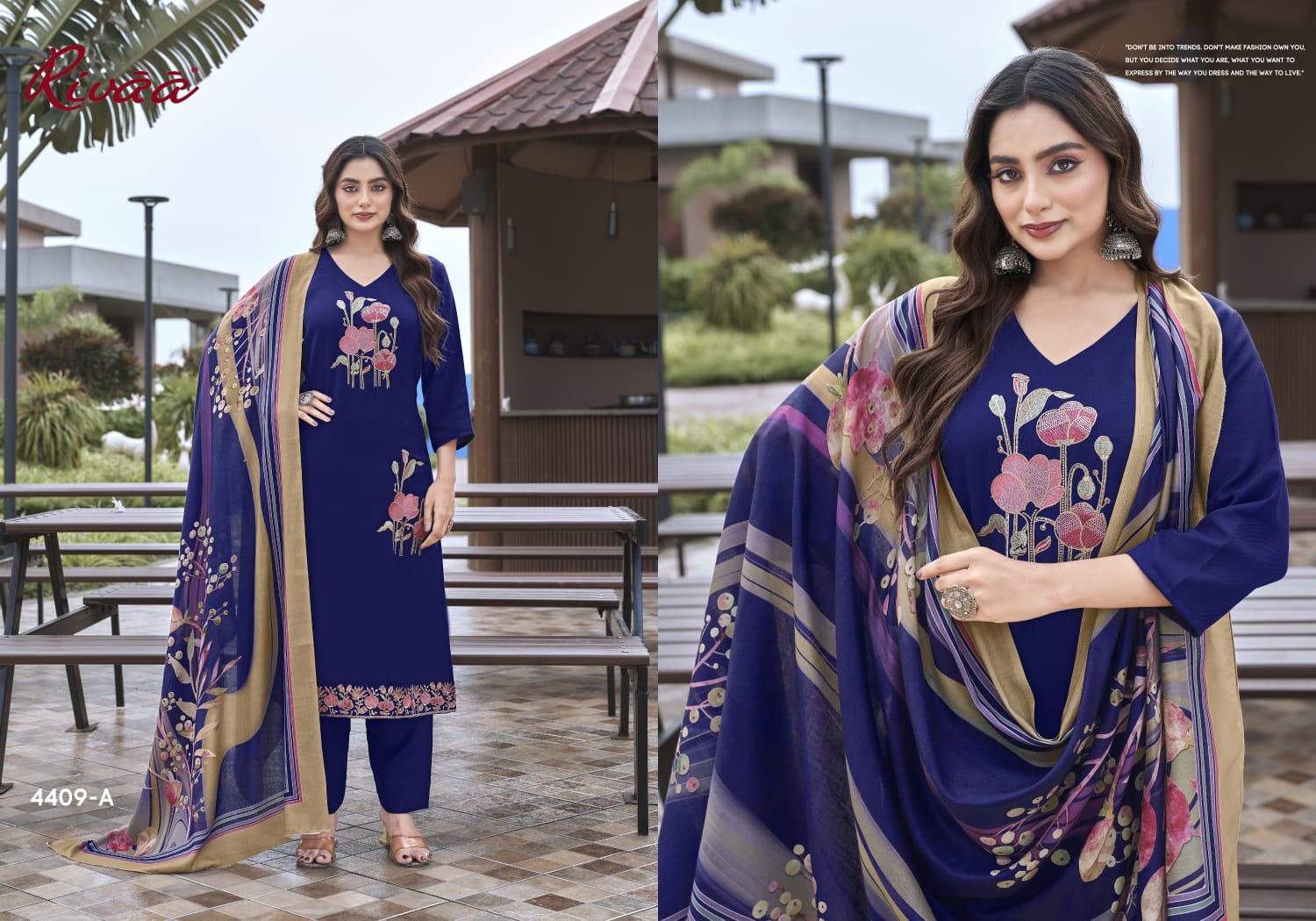 Bahaar 4 Rivaa Pashmina Suits Exporter