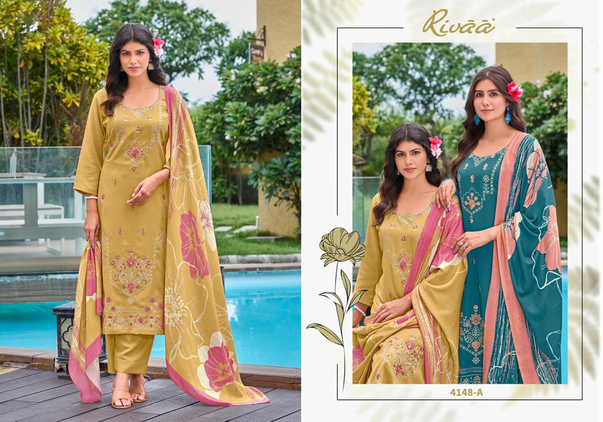 Bahaar 6 Rivaa Pashmina Suits Manufacturer