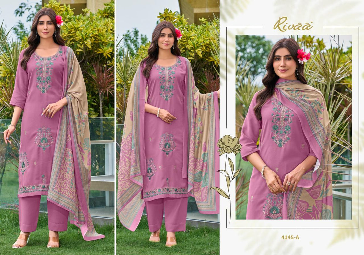 Bahaar 6 Rivaa Pashmina Suits Manufacturer