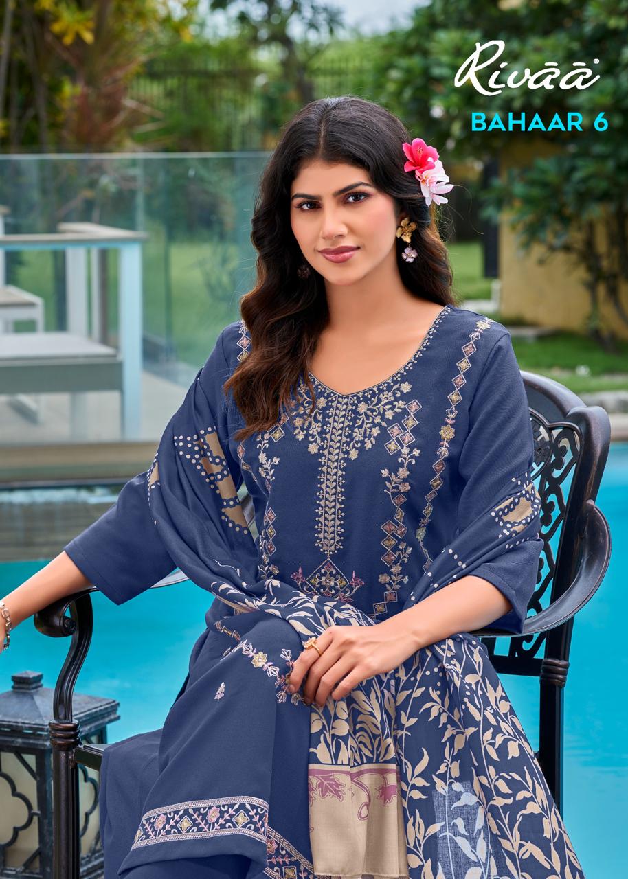 Bahaar 6 Rivaa Pashmina Suits Manufacturer