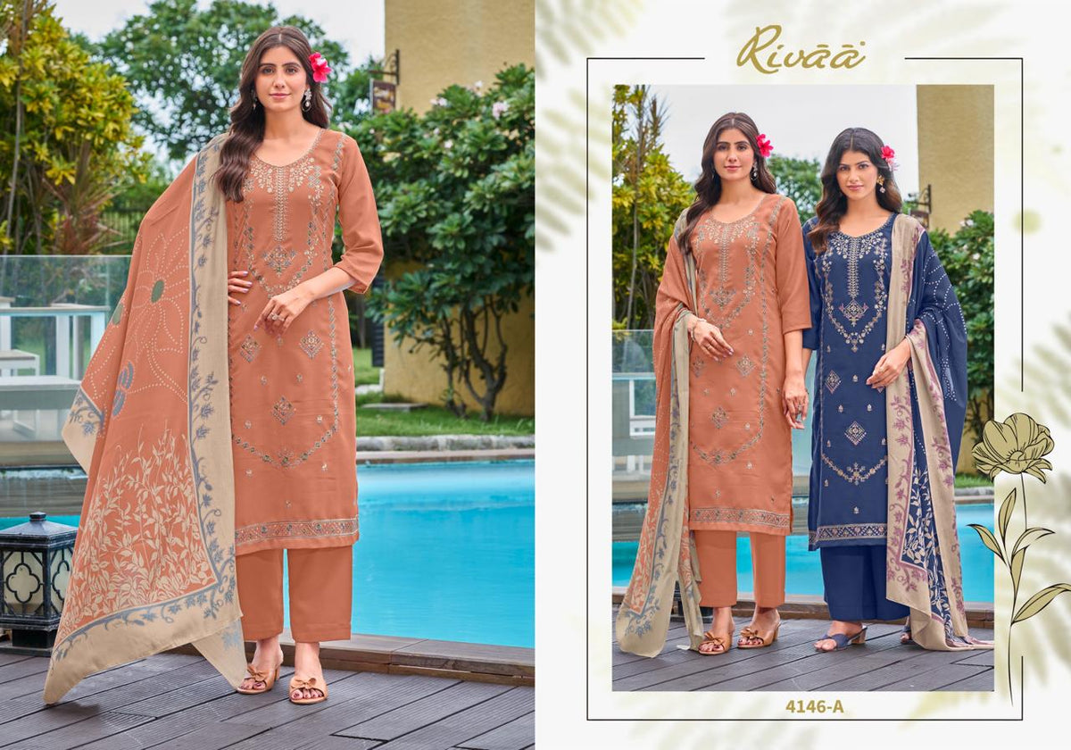 Bahaar 6 Rivaa Pashmina Suits Manufacturer