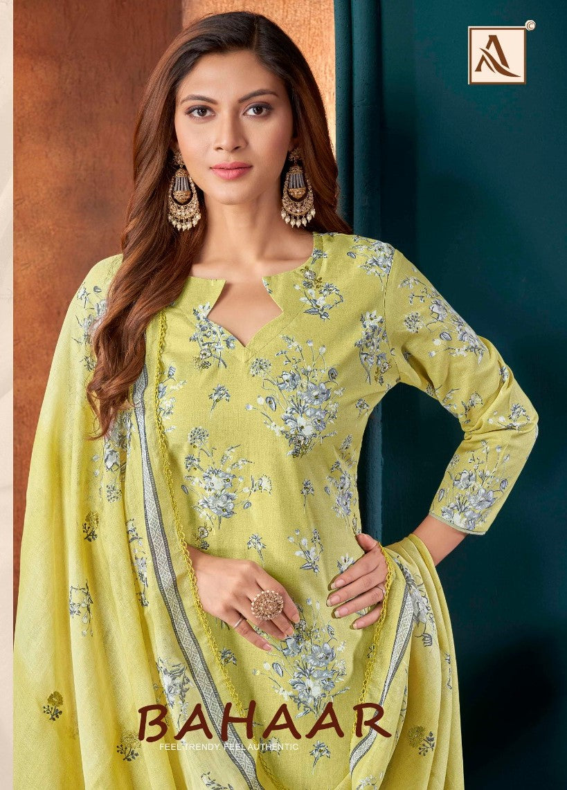 Bahaar Alok Cambric Cotton Karachi Salwar Suits Wholesale Price