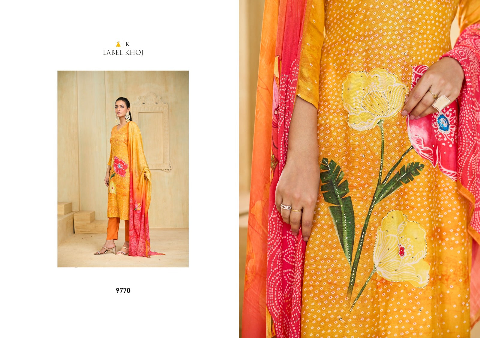 Bahaar Label Khoj Pure Muslin Readymade Pant Style Suits Supplier India