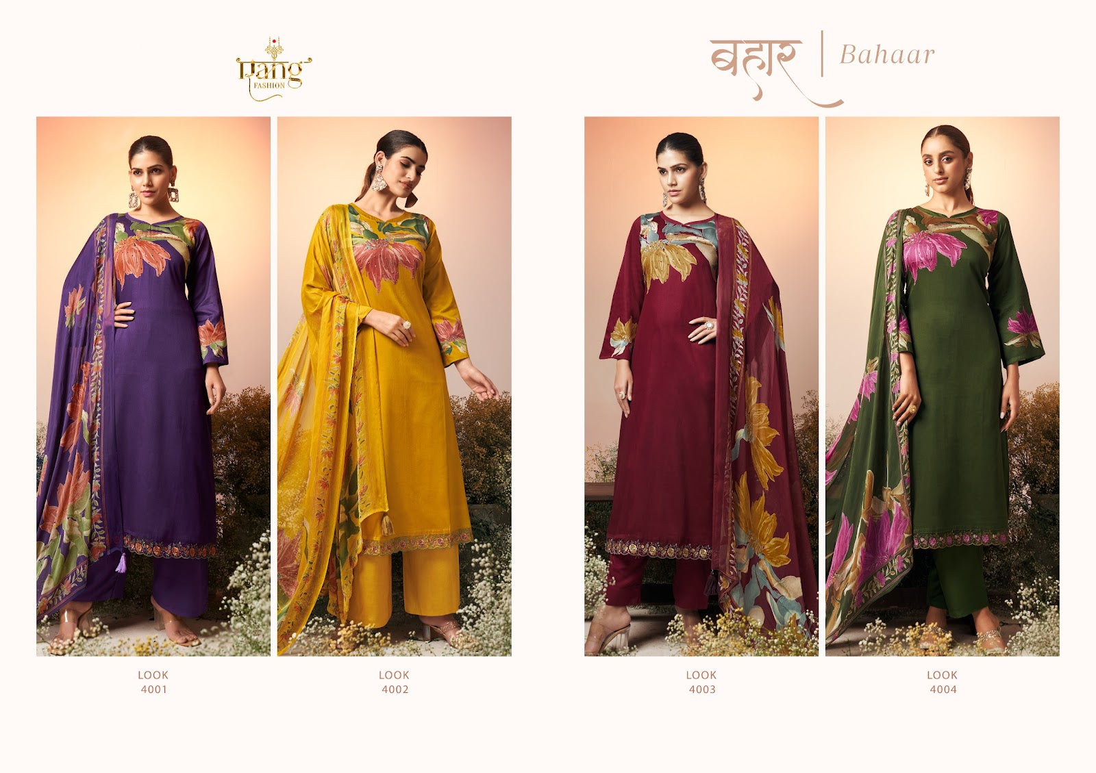 Bahaar Rang Fashion Jaam Silk Pant Style Suits Supplier India